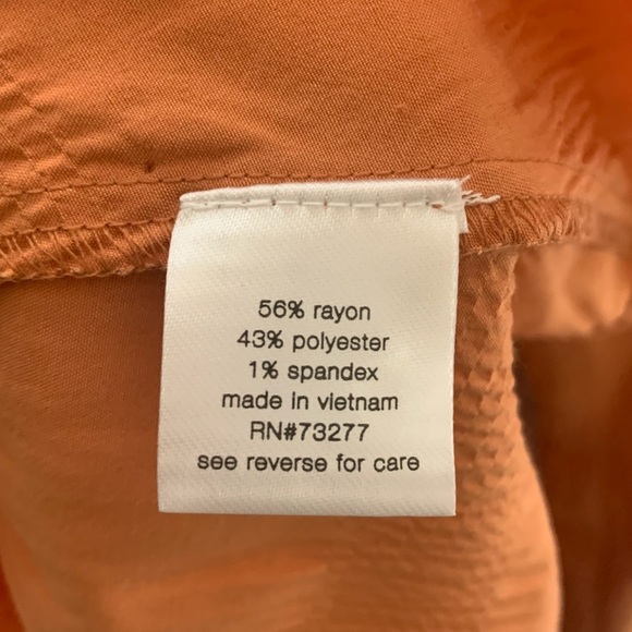 ELIZABETH AND JANMES Women's Boho Bell Sleeve Blouse Nutmeg Orange Small - Picture 7 of 11